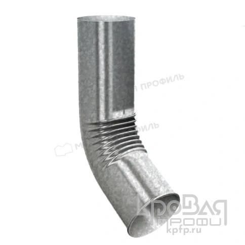 Колено сливное МЕТАЛЛ ПРОФИЛЬ ПРОЕКТ D150 Цинк фото 1