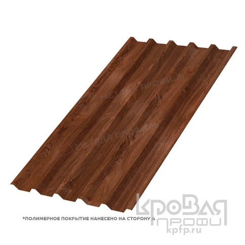 Профилированный лист С-44х1000-B (ECOSTEEL-01-МореныйДуб-0,5) фото 1