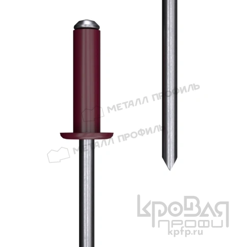 Заклепка 3,2х8 комбинированная (красная) фото 1