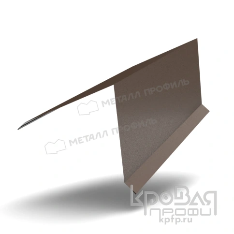 Планка конька кровли односкатной 185х185х2000 (VALORI-20-OxiBеige-0.5) фото 1
