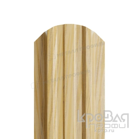 Штакетник металлический МП LАNE-O 16,5х99 (ECOSTEEL_T-01-ЗолотойДуб-0.5) фото 1