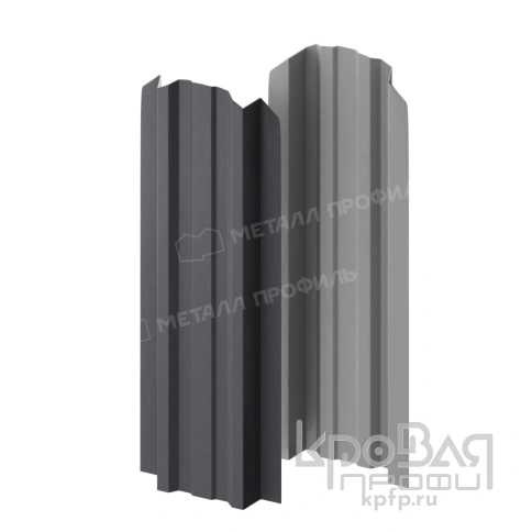 Штакетник металлический МП LАNE-O 16,5х99 (VALORI-20-Grey-0.5) фото 2