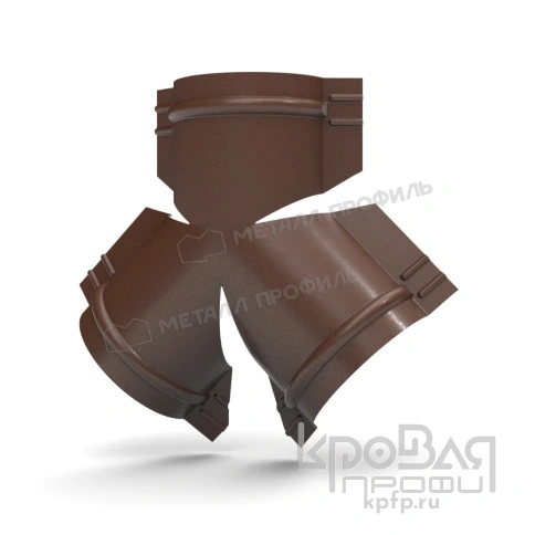 Y-образный тройник для круглого конька R110 (VALORI-20-Brown-0.5) фото 1
