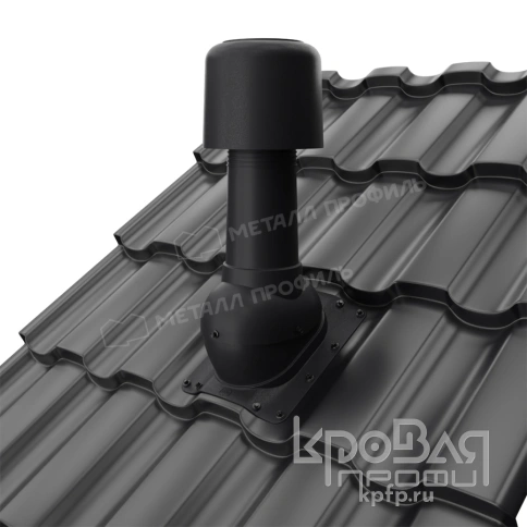 Выход вентиляции изолированный MAXI TURBO 125/160 Монтекристо (черный) фото 2