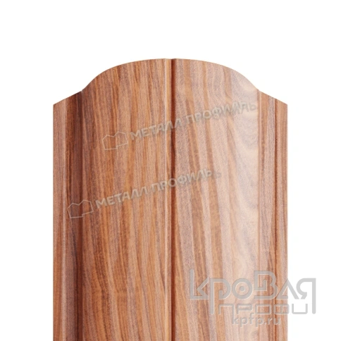 Штакетник металлический МП ELLIPSE-O 19х126 (ECOSTEEL_T-01-Кедр-0.5) фото 1