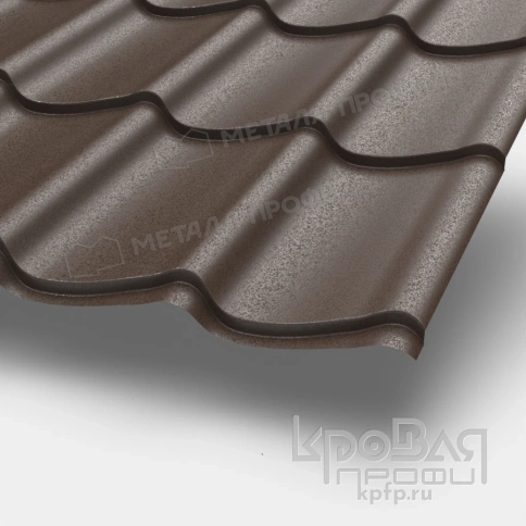 Металлочерепица МП Ламонтерра-XL (VALORI-20-DarkBrown-0.5) фото 1