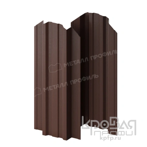 Штакетник металлический МП TRAPEZE-O 16,5х118 (ПЭМАД-01-8017\8017-0.4) фото 2