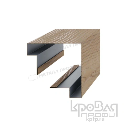 Планка угла наружного сборная верхняя 3D Woodstock 83х30х3000 (ECOSTEEL_T-01-Сосна-0.5) фото 2