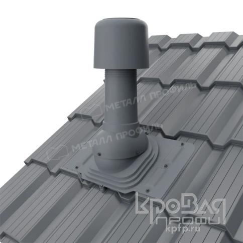 Выход вентиляции изолированный MAXI TURBO 125/160 универсальный (серый) фото 2