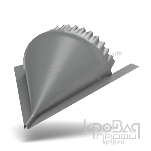 Заглушка конька круглого конусная NormanMP (ПЭ-01-9006-0.5) фото 1