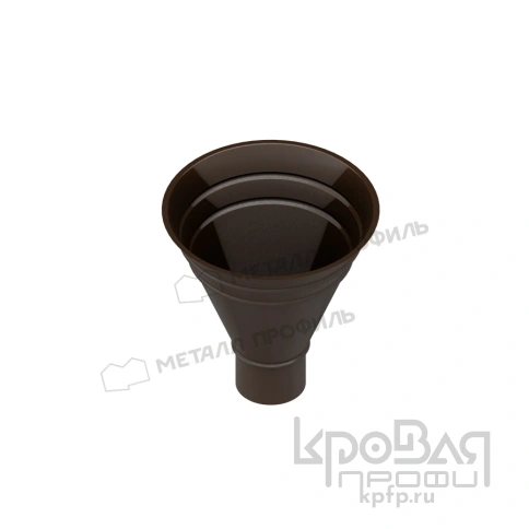 Воронка водосборная МЕТАЛЛ ПРОФИЛЬ Foramina Freeze D100/300 DarkBrown фото 1