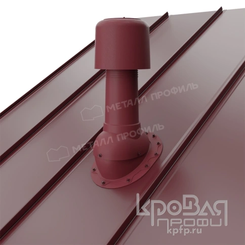 Выход вентиляции изолированный MAXI 125/160 Плоская кровля (красный) фото 2