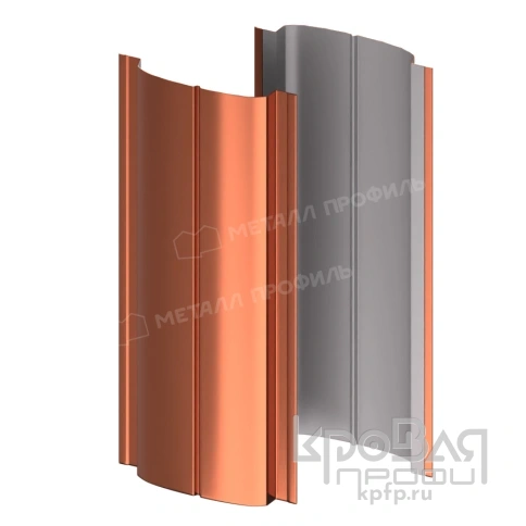 Штакетник металлический МП ELLIPSE-T 19х126 (PURMAN-20-Argillite-0.5) фото 2