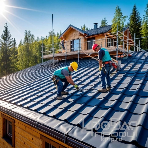 Монтаж кровли из металлочерепицы фото 1