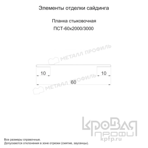 Планка стыковочная 60х3000 (ECOSTEEL_T-01-Сосна-0.5) фото 1