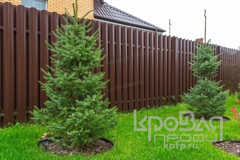 Штакетник металлический МП ELLIPSE-O 19х126 (VikingMP E-20-8017-0.5) фото 3