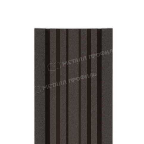 Штакетник металлический МЕТАЛЛ ПРОФИЛЬ LАNE-T 16,5х99 (VALORI-20-DarkBrown-0.5) фото 1