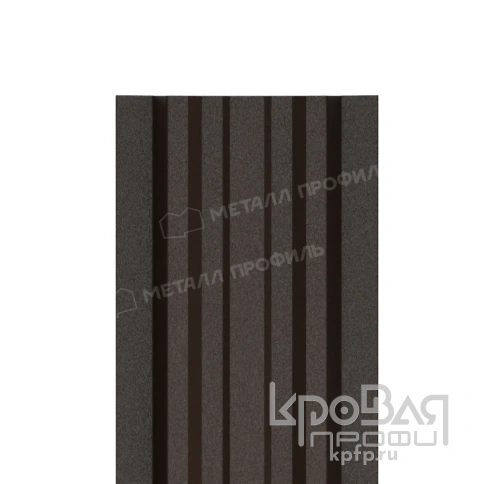 Штакетник металлический МП LАNE-T 16,5х99 (VALORI-20-DarkBrown-0.5) фото 1