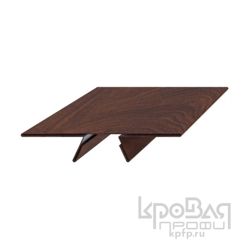 Планка стыковочная сборная нижняя Woodstock 50х33х3000 (ECOSTEEL_MA-01-МореныйДуб-0.5) фото 1