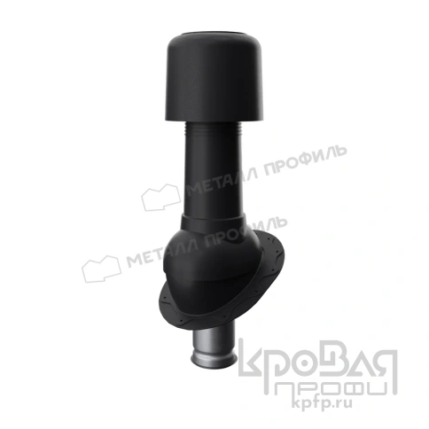 Выход вентиляции изолированный MAXI TURBO 125/160 Плоская кровля (черный) фото 1