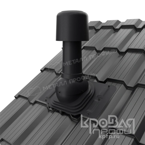 Выход вентиляции изолированный MAXI TURBO 125/160 универсальный (черный) фото 2