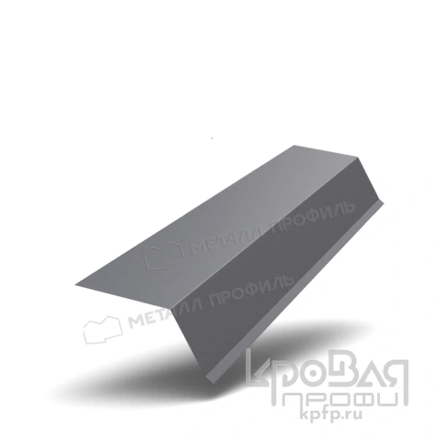 Планка капельник 79х55х2000 (VALORI-20-Grey-0.5) фото 1