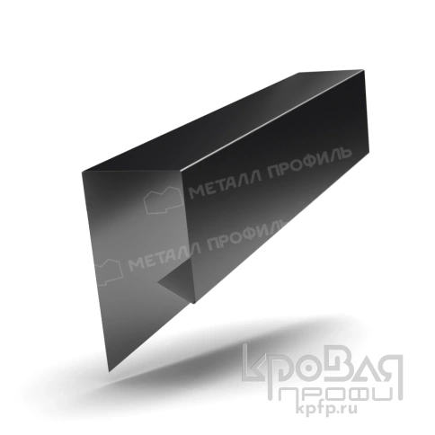 Планка завершающая сложная 30х25х3000 (PURMAN-20-9005-0.5) фото 1