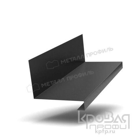 Планка примыкания нижняя к трубе FASTCLICK 150х200х2000 (VikingMP E-20-9005-0.5) фото 1