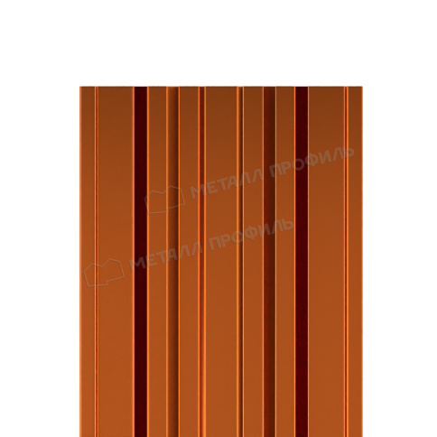 Штакетник металлический МЕТАЛЛ ПРОФИЛЬ TRAPEZE-T 16,5х118 (AGNETA-20-Copper\Copper-0.5) фото 1