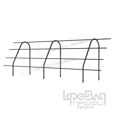 Ограждение кровельное ОК-h1200х3000 мм (9005) фото 1