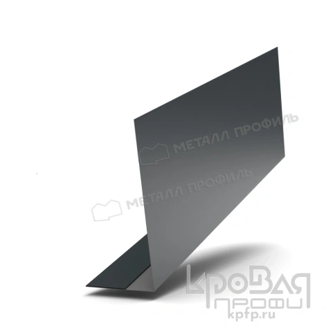 Планка карнизного свеса 250х50х3000 NormanMP (ПЭ-01-7016-0.5) фото 1