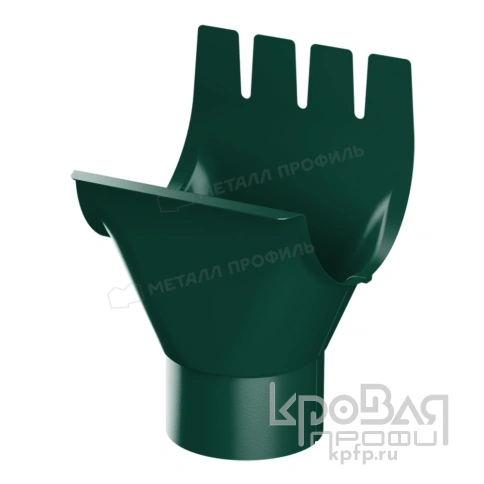 Воронка выпускная МЕТАЛЛ ПРОФИЛЬ Foramina PUR D125/100 Ral 6005 фото 1