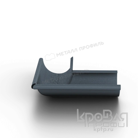 Угол желоба наружный МЕТАЛЛ ПРОФИЛЬ Foramina Freeze D125 Grey фото 1