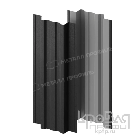 Штакетник металлический МП TRAPEZE-T 16,5х118 (VALORI-20-DarkGrey-0.5) фото 2