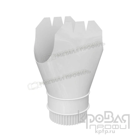 Воронка выпускная МЕТАЛЛ ПРОФИЛЬ ПРОЕКТ D185х150 Ral 9003 фото 1