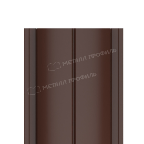 Штакетник металлический МЕТАЛЛ ПРОФИЛЬ ELLIPSE-T 19х126 (ПЭД-01-8017\8017-0.45) фото 1