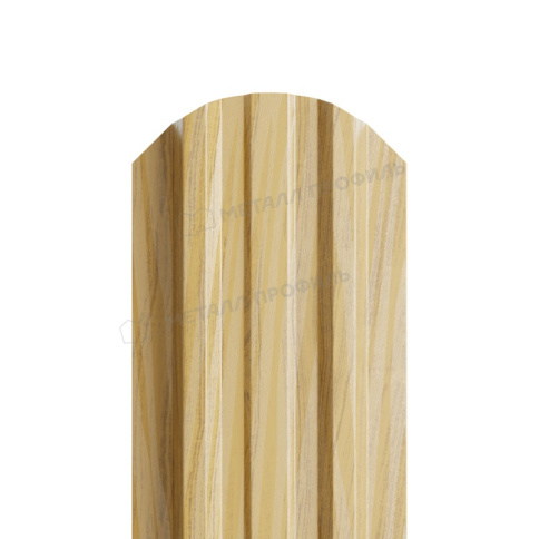 Штакетник металлический МП LАNE-O 16,5х99 (ECOSTEEL_ТД-01-ЗолотойДуб-0.5) фото 1