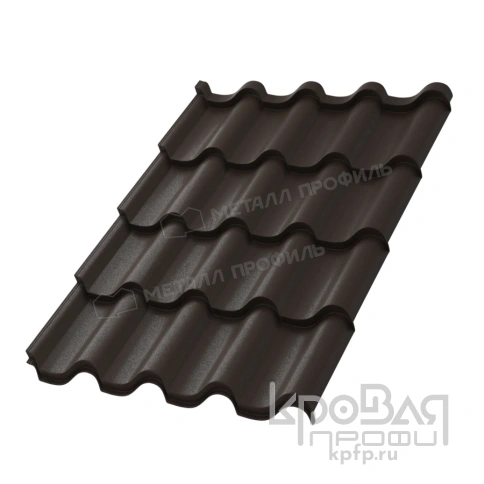 Металлочерепица МП Монтерроса-XL (VALORI-20-DarkBrown-0.5) фото 2