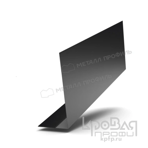 Планка карнизного свеса 250х50х3000 (PURMAN-20-9005-0.5) фото 1