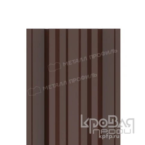 Штакетник металлический МП TRAPEZE-T 16,5х118 (PURETAN-20-8017-0.5) фото 1