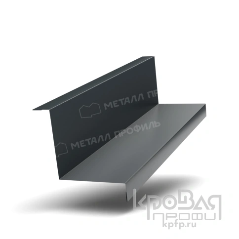 Планка угла внутреннего FASTCLICK 75х75х3000 NormanMP (ПЭ-01-7016-0.5) фото 1