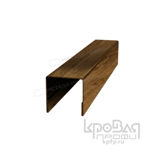 Планка П-образная 20х20х2000 (ECOSTEEL_MA-12-Античный Дуб-0.45) фото 1