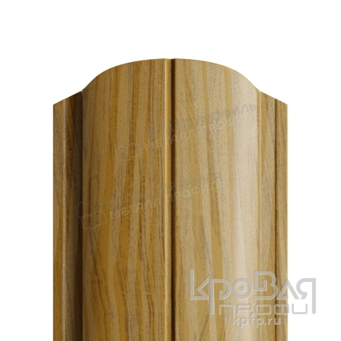 Штакетник металлический МП ELLIPSE-O 19х126 (ECOSTEEL_T-12-Дуб-0.45) фото 1