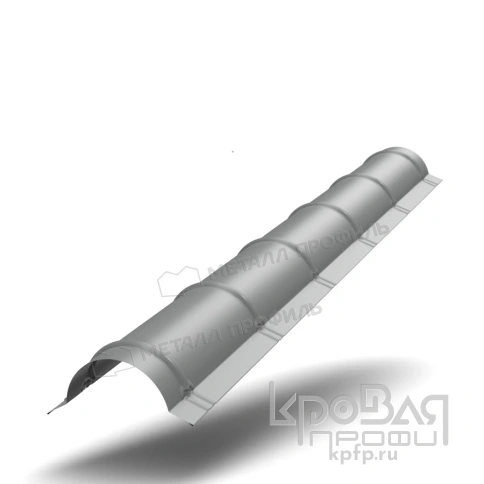 Планка конька круглого R110х2000 (ПЭ-01-9006-0.5) фото 1