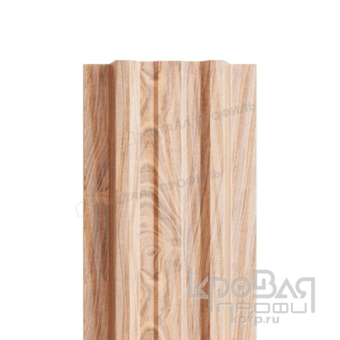 Штакетник металлический МП LАNE-T 16,5х99 (ECOSTEEL_T-01-Кедр-0.5) фото 1