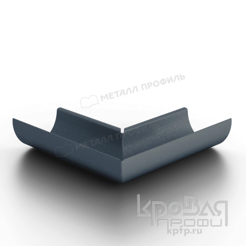 Угол желоба внутренний МЕТАЛЛ ПРОФИЛЬ Foramina Freeze D125 Grey фото 6