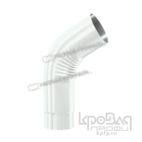 Колено трубы МЕТАЛЛ ПРОФИЛЬ ПРОЕКТ D150 Ral 9003 фото 1