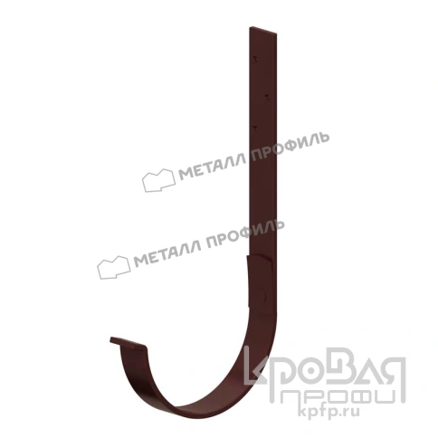 Держатель желоба МЕТАЛЛ ПРОФИЛЬ GS lite D125х280 Ral 8017 фото 1