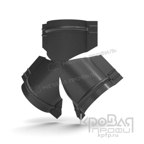 Y-образный тройник для круглого конька R110 (VALORI-20-DarkGrey-0.5) фото 1