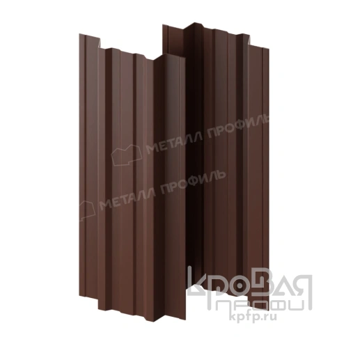 Штакетник металлический МЕТАЛЛ ПРОФИЛЬ TRAPEZE-T 16,5х118 (ПЭД-01-8017\8017-0.45) фото 2